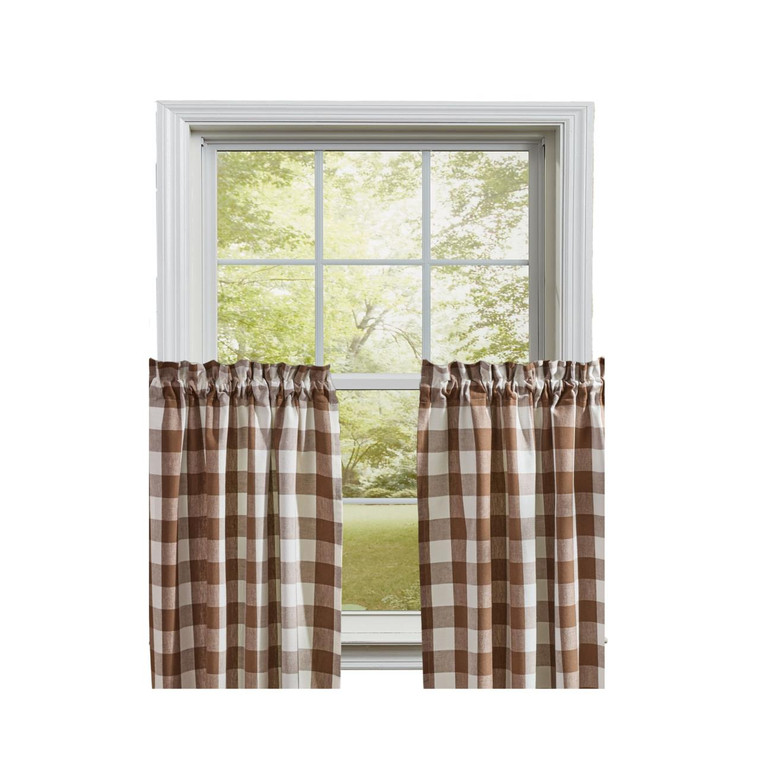 Wicklow Check Brown & Cream Tiers - 72x36