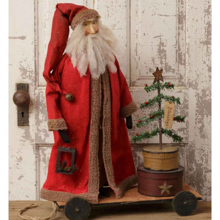 Primitive Santa With Sled Nesting Boxes