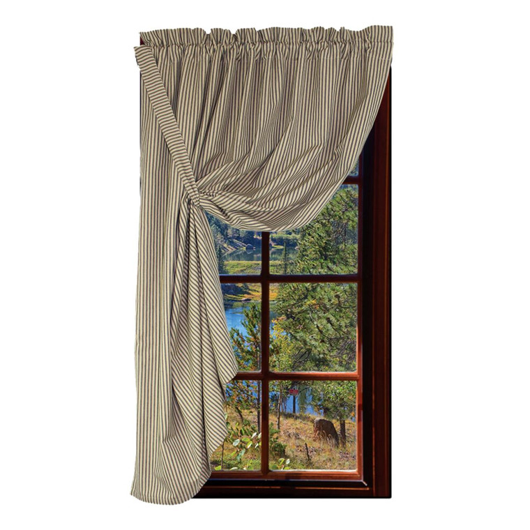 York Ticking Black Single Panel - 56x63