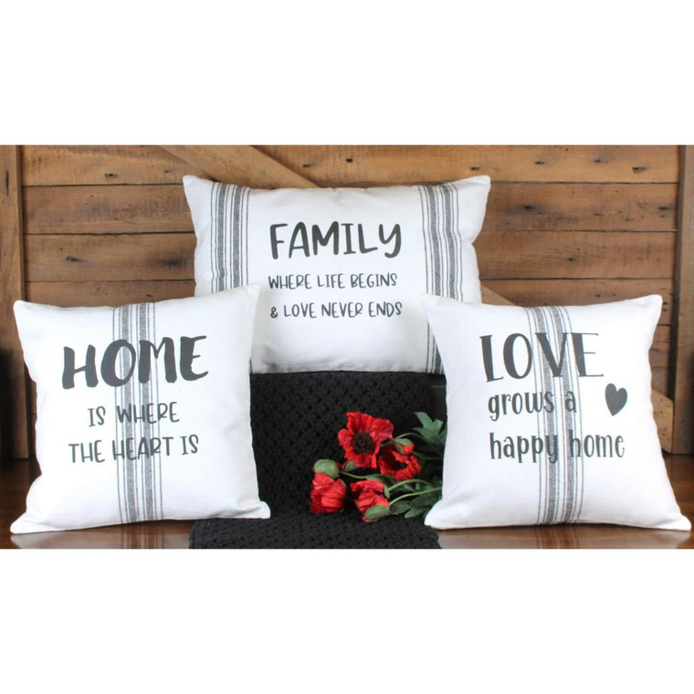 Family Grain Sack Pillow - 14x20 - 400000698823