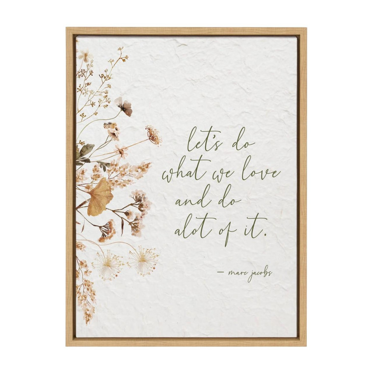 Let's Do What We Love Canvas - Framed 18x24