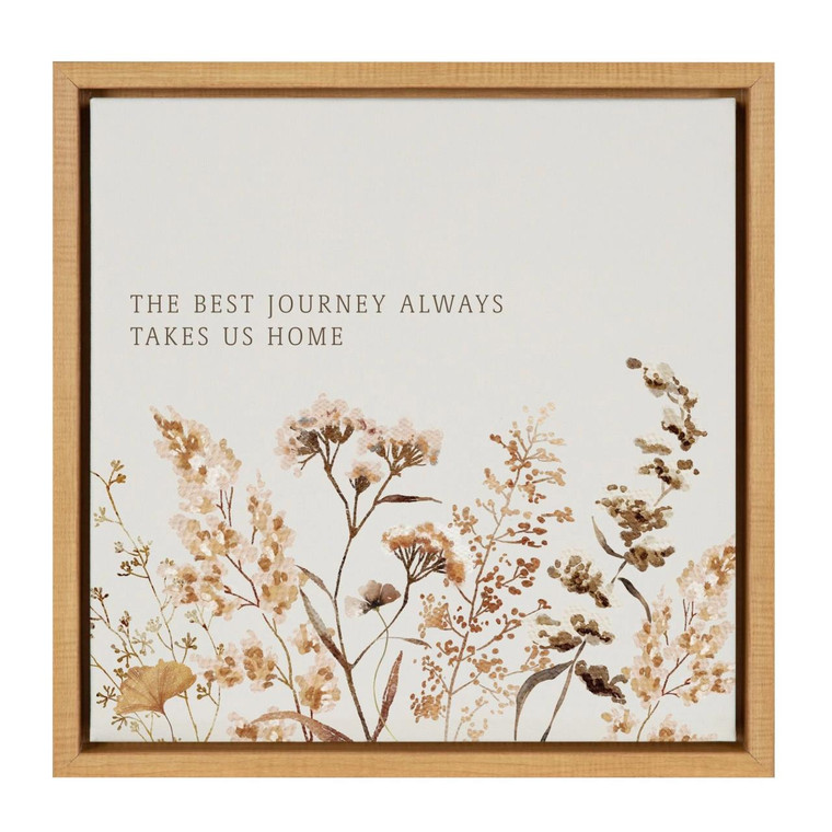 The Best Journey Always Takes Us Home Canvas - Framed 14x14