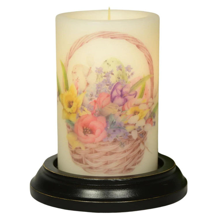 Candle Sleeve - Easter Basket Eggs & Flowers Vanilla - 844558067739