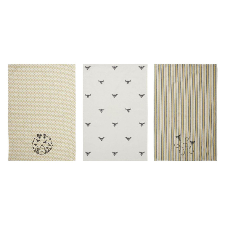 Buzzy Bees Tea Towels - Set of 3