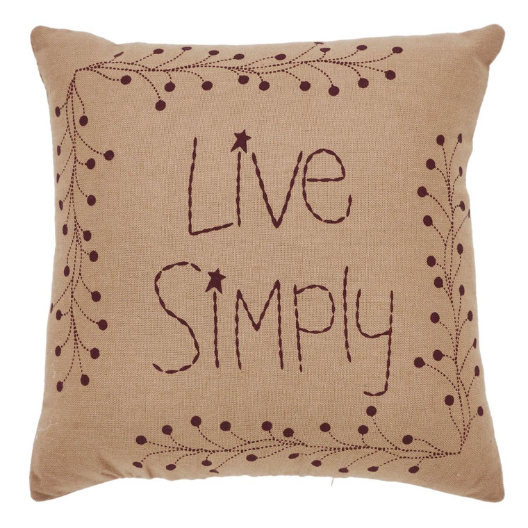 Pip Vinestar Live Simply Pillow - 6x6 - 840233924281