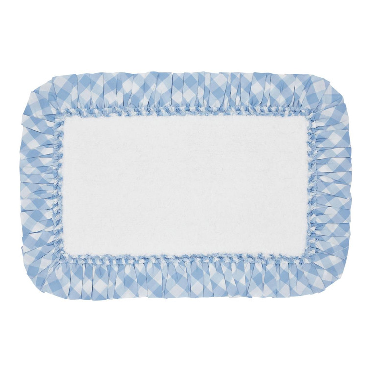 Annie Buffalo Check Blue Bath Mat - 20x30 - 810055897964