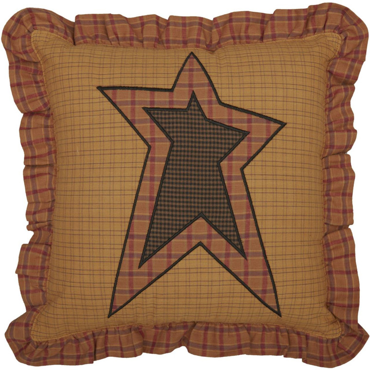 Stratton Pillow - 12x12 Applique Star - 840528189807