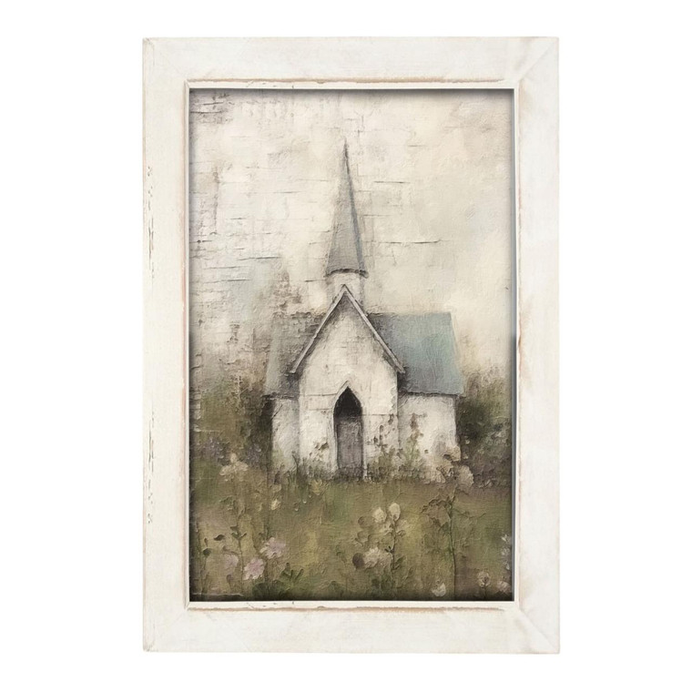 Old Country Church 1 - White Frame 18x36 - 400000701950