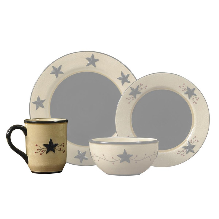 Star Vine Farmhouse Mugs - Set of 4