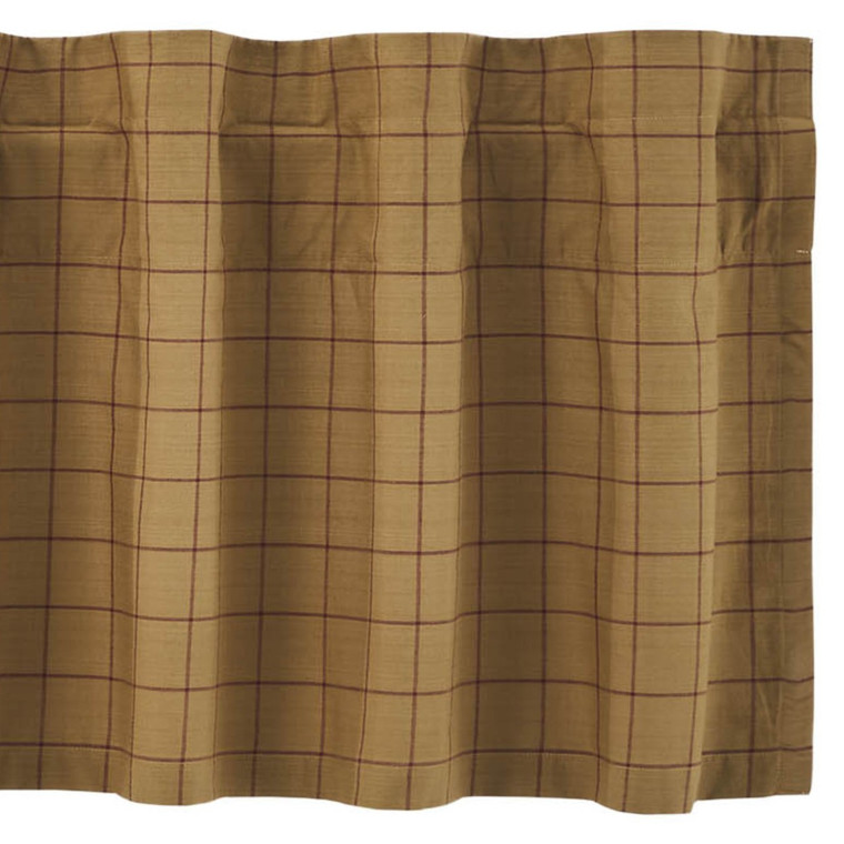 Nel Washer Cas 2021 ブラウン 36 フランネル コットン Connell Valance - 72x18 - Country Village Shoppe