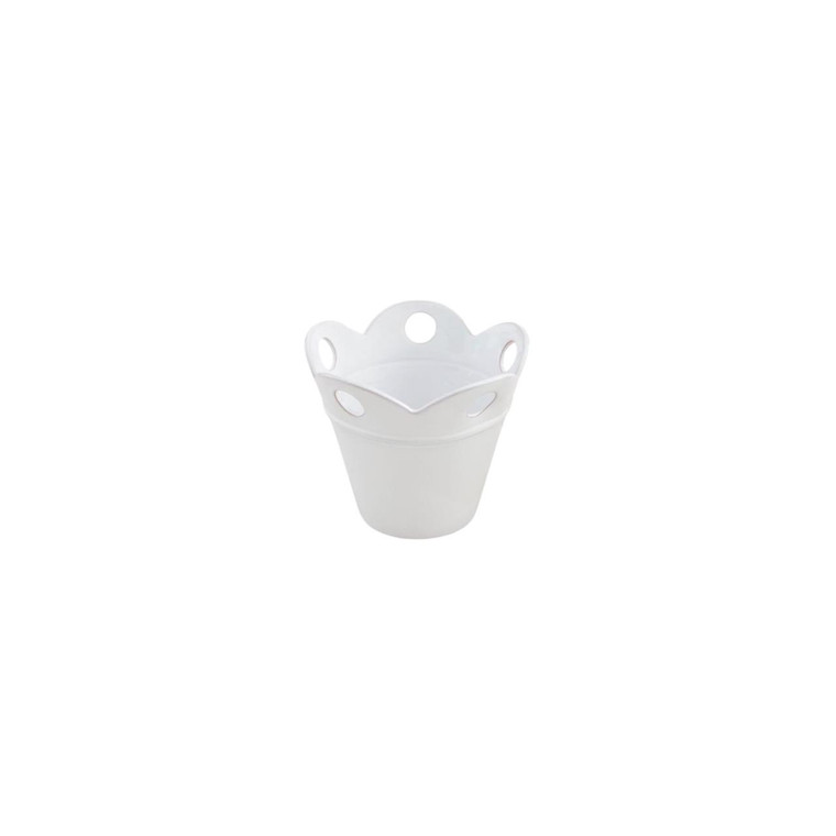 Scalloped Pot - Small White - FINAL SALE - NO RETURNS