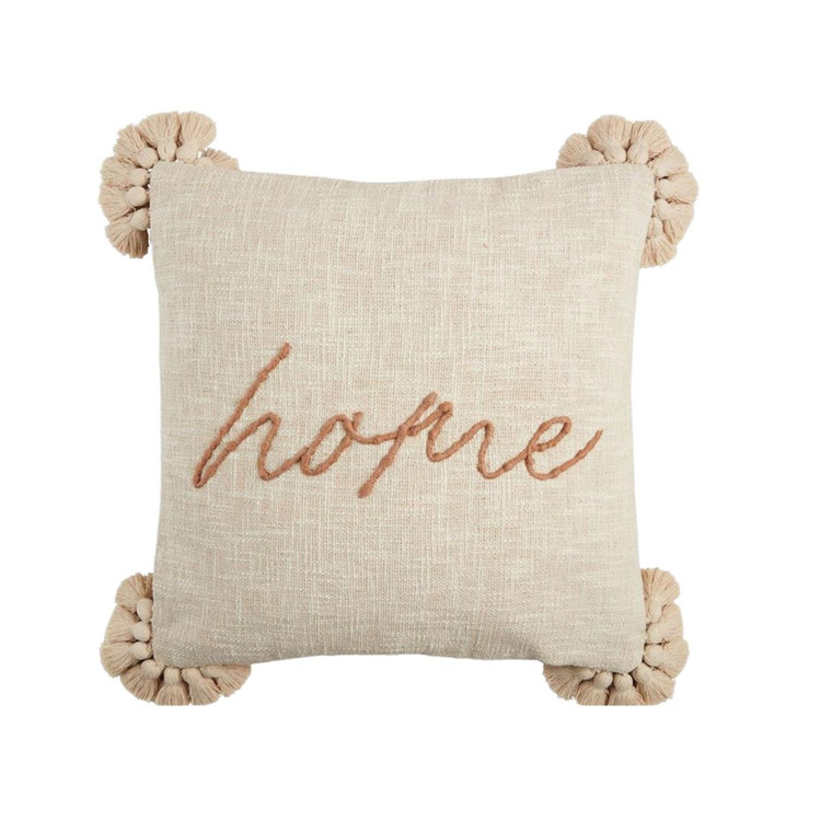 Home Embroidery Pillow - 20x20 - FINAL SALE - NO RETURNS
