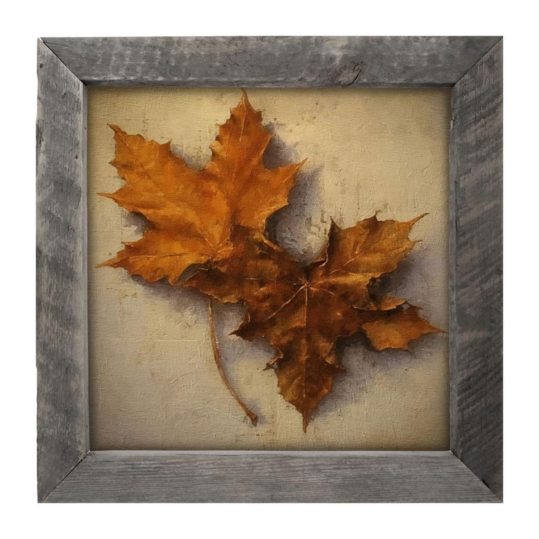Autumn Leaves - Natural Frame 14x14