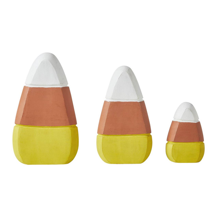 Candy Corn Wood Decor - Set of 3