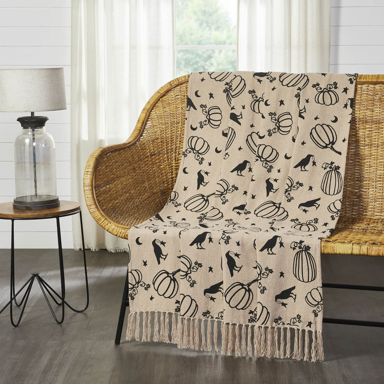 Raven Harvest Woven Throw - 50x60