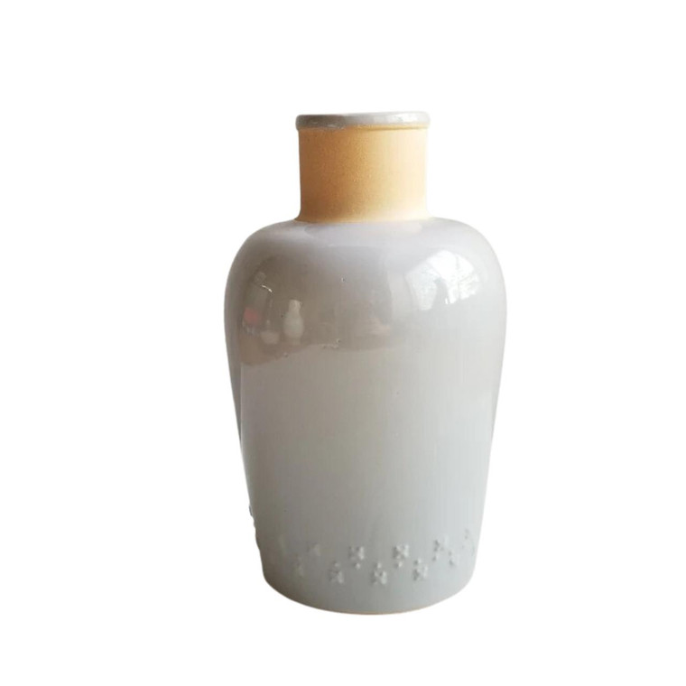 Stoneware Common Ground Vase - Light Gray & Tan 8.5"