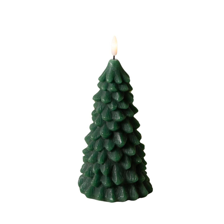 Green Christmas Tree LED Candle - 4.5x9