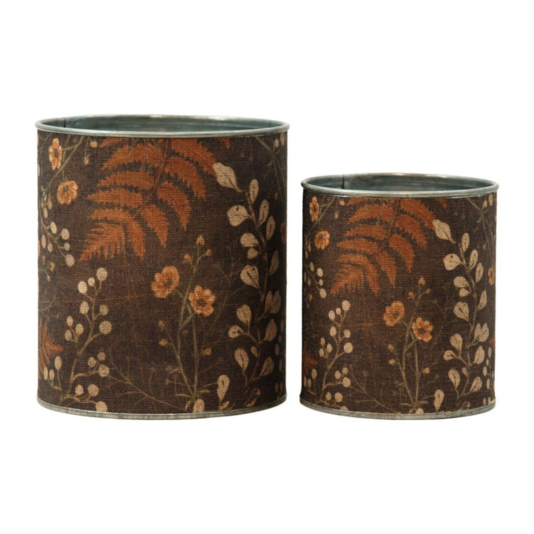 Timeless Flower And Fern Buckets - Set of 2 - Final Sale