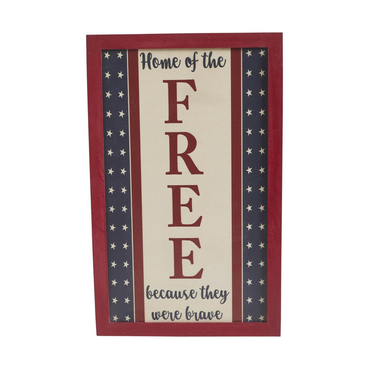 Home Of The Free Wall Sign - 10x16