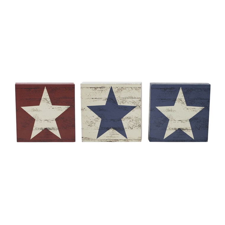 Star Block Signs - Set of 3