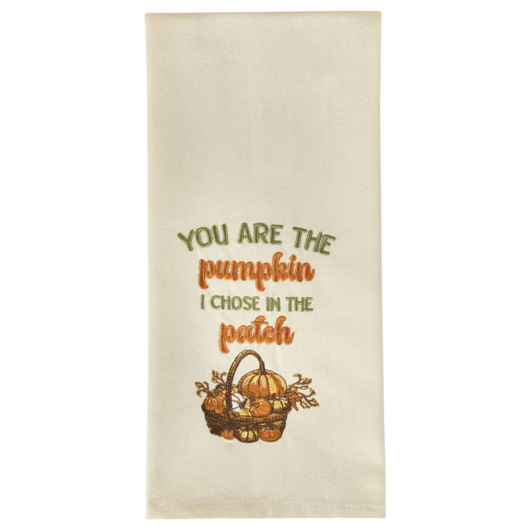 Your Are The Pumpkin Embroidered Dishtowels - Set of 2
