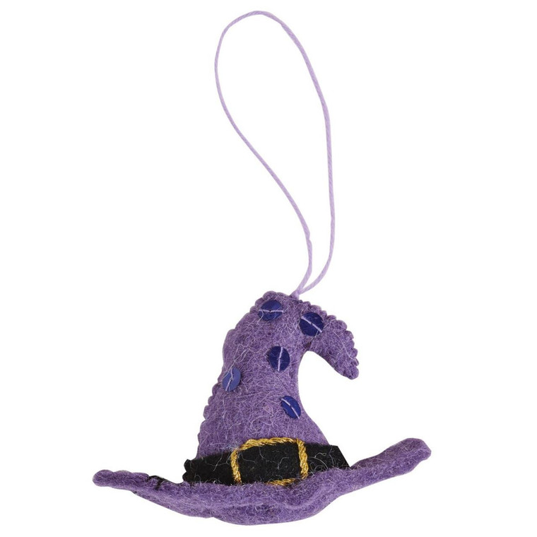 Witches Hat Felt Ornaments - Set of 2