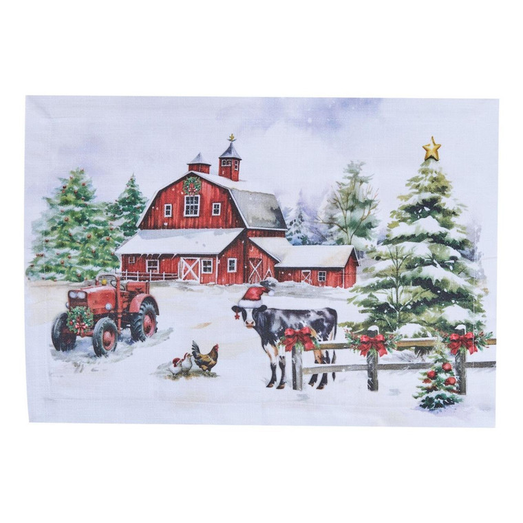 Christmas At The Farm Placemats - Set of 6