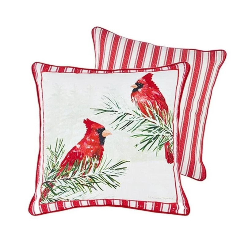 Cardinal Pillow With Fill - 18" - FINAL SALE - NO RETURNS