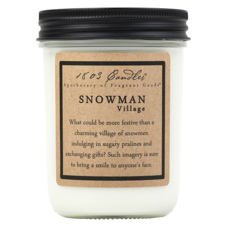 Primitive 1803 Candle - Snowman Village