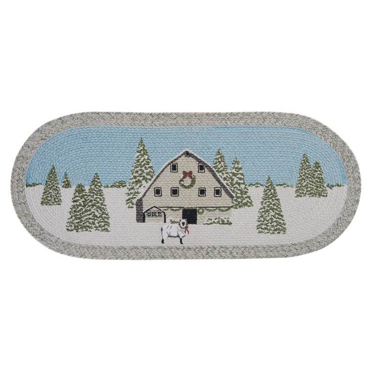 Humble Beginnings Braided Table Runner - Oval 15x36