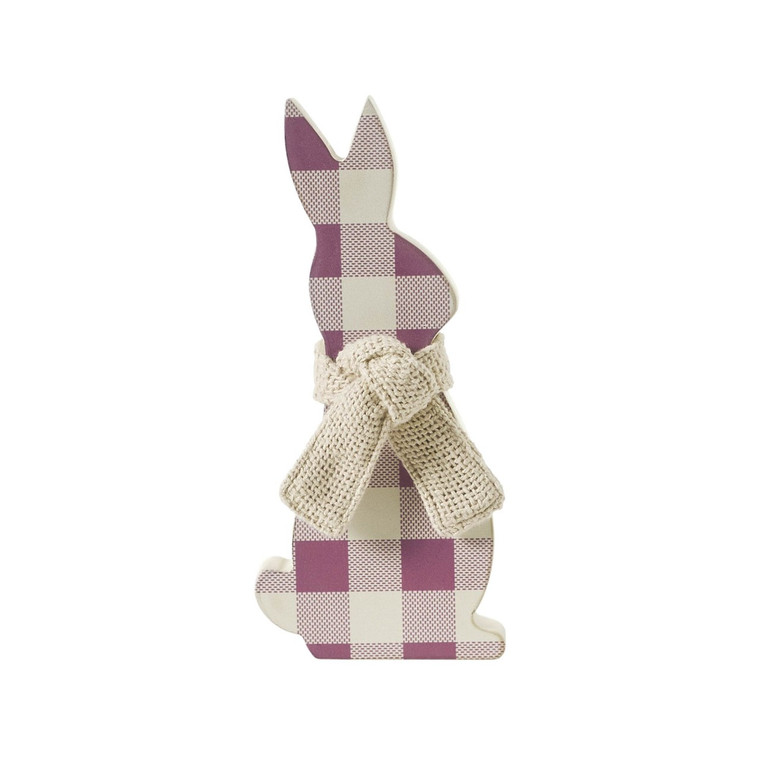 Bunny Hop All Ears Lavender Check Bunny - 3.5x8