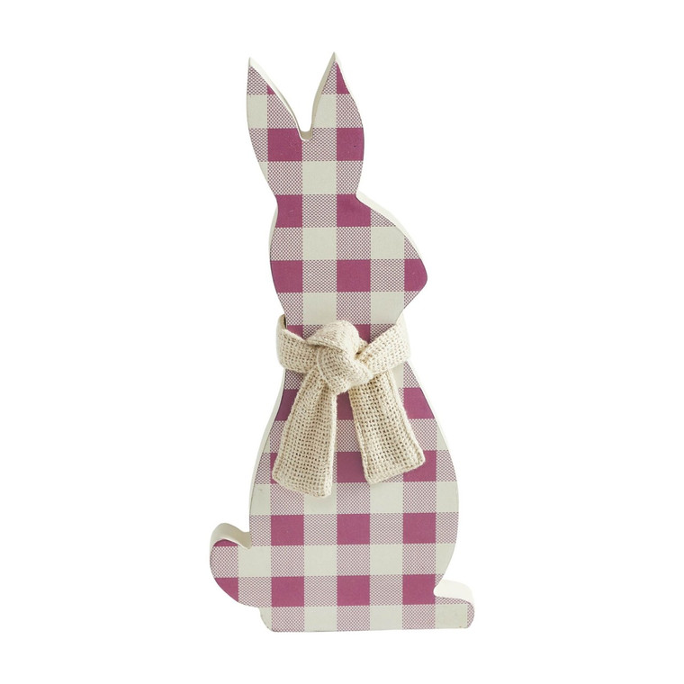 Bunny Hop All Ears Lavender Check Bunny - 6x13