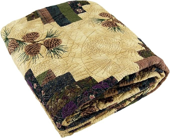 Cabin Raising Pine Cone Throw