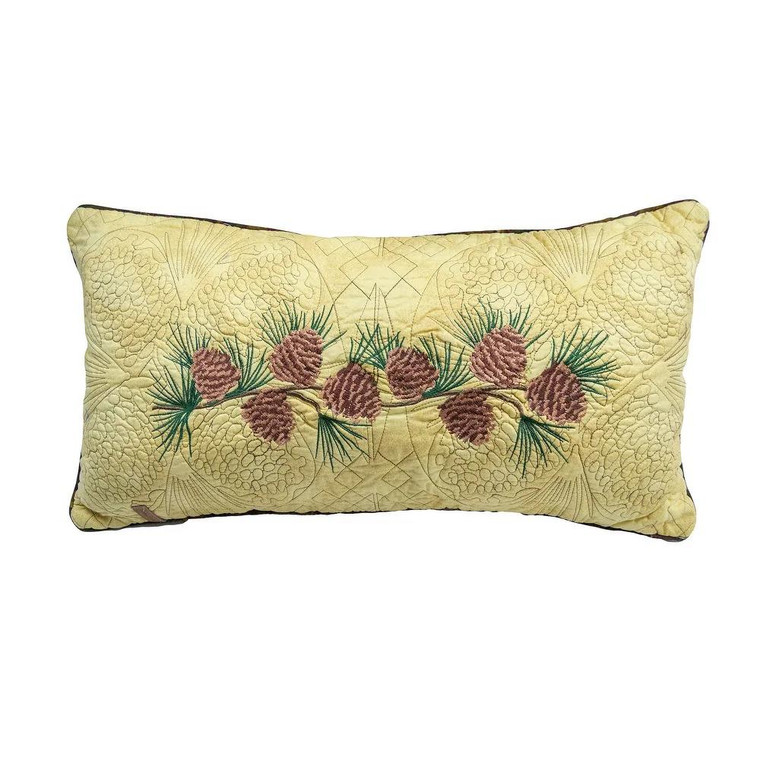 Cabin Raising Pine Cone Rectangle Pillow