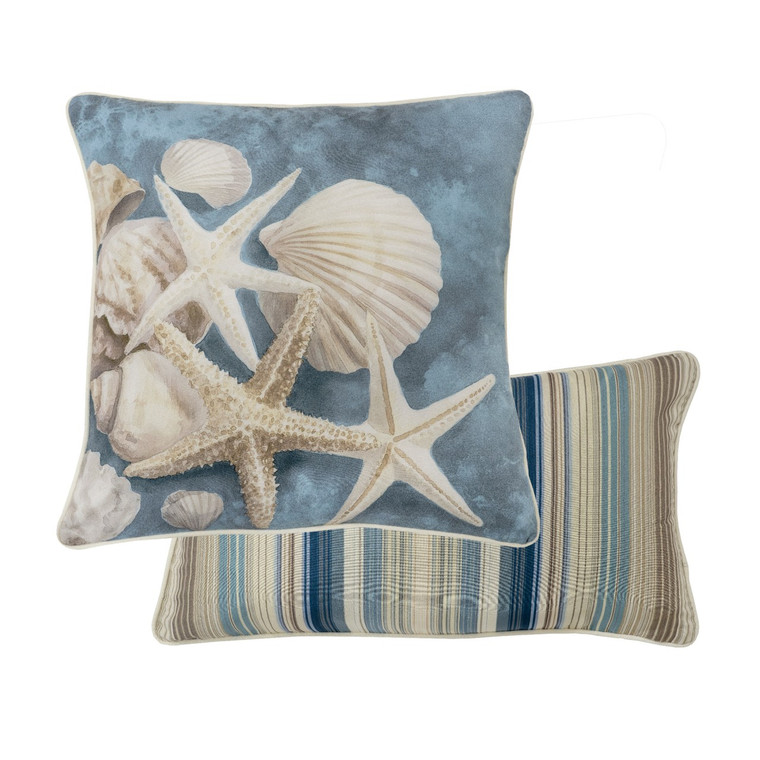 Blue Diamond Nautical Pillow - Set of 2