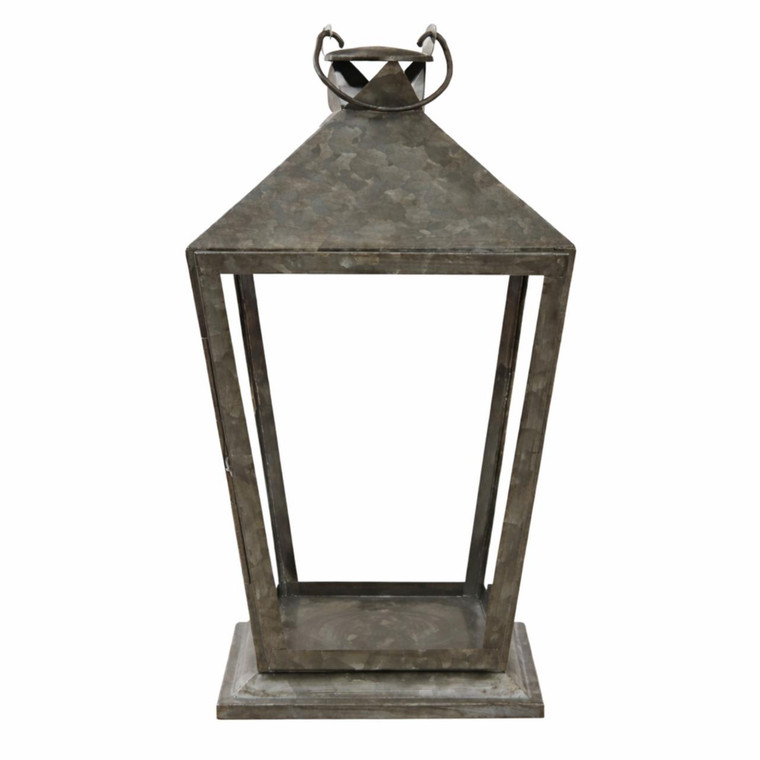 Tall Square Galvanized Lantern