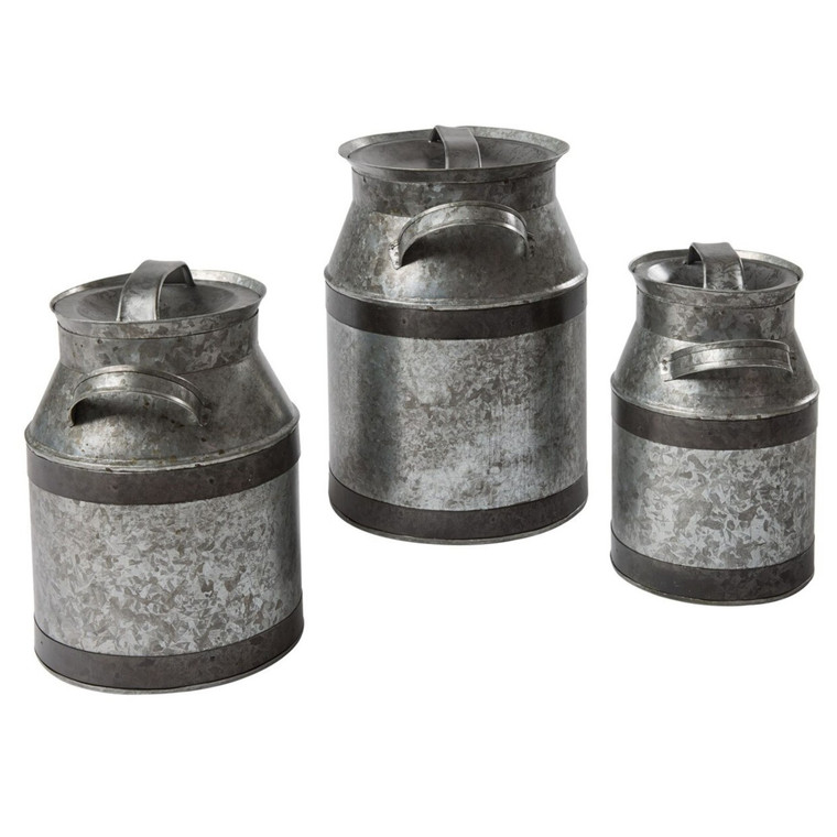 Milk Can Canisters - Set of 3 - Country Village Shoppe