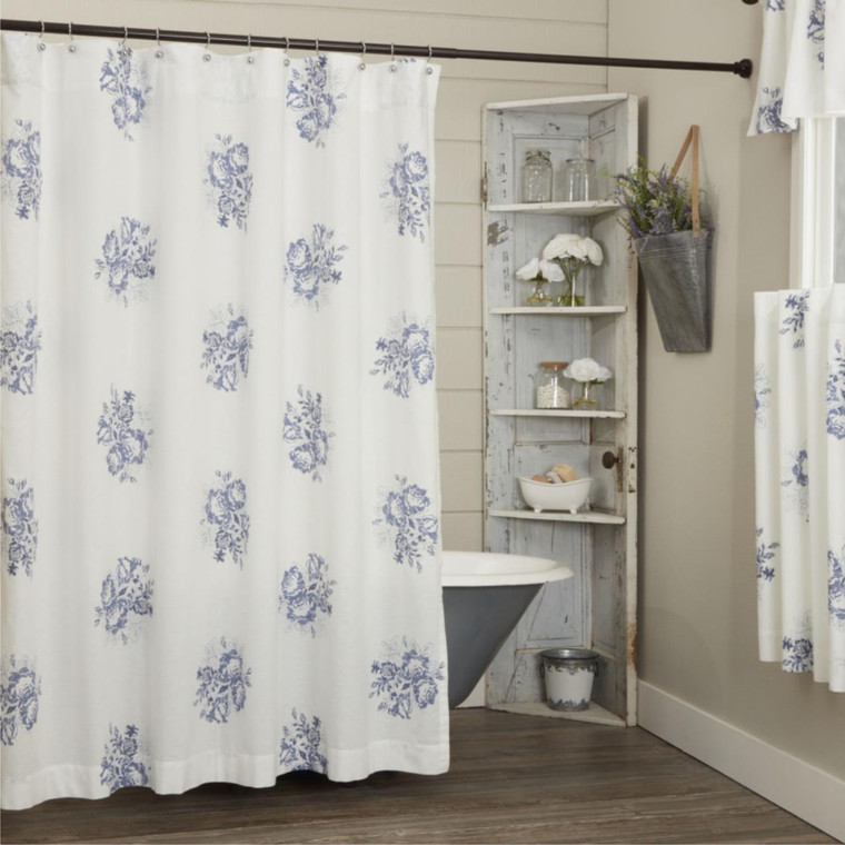 Lydia Blue Shower Curtain
