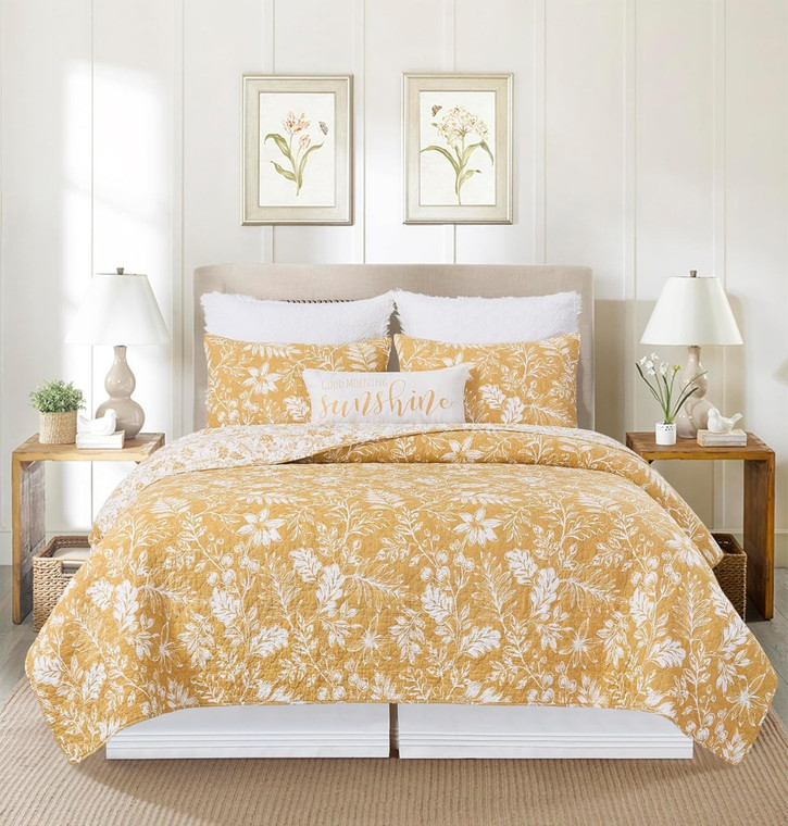Everview Gold Quilt Set - With Shams