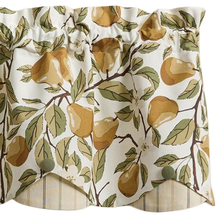 Golden Pear Lined Layered Valance - 58x15