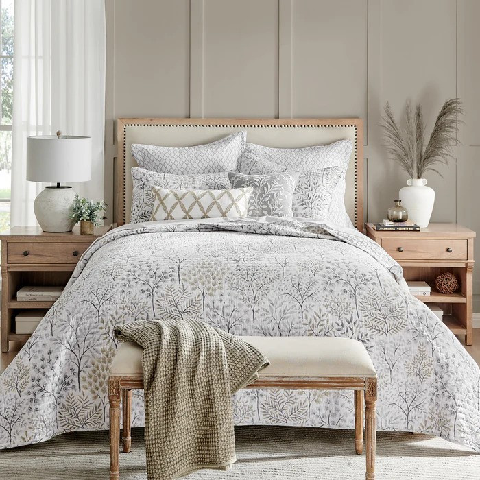 English Forest Natural Quilt Set - With Shams