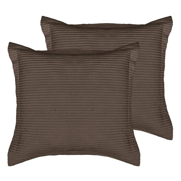 Cloud Waffle Cocoa Euro Sham - Set of 2