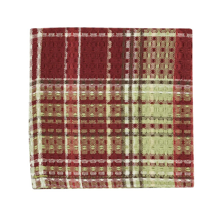 Heritage Plaid Waffle Dishcloths - Set of 6