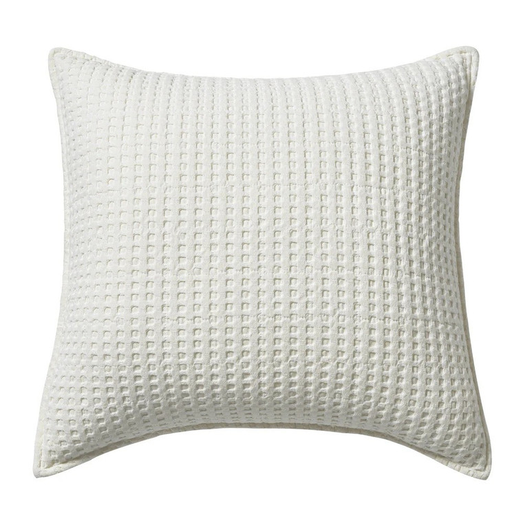 Mills Waffle Cream Square Pillow
