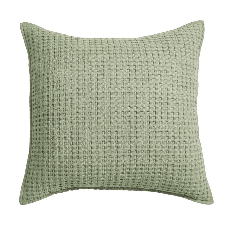 Mills Waffle Desert Sage Square Pillow