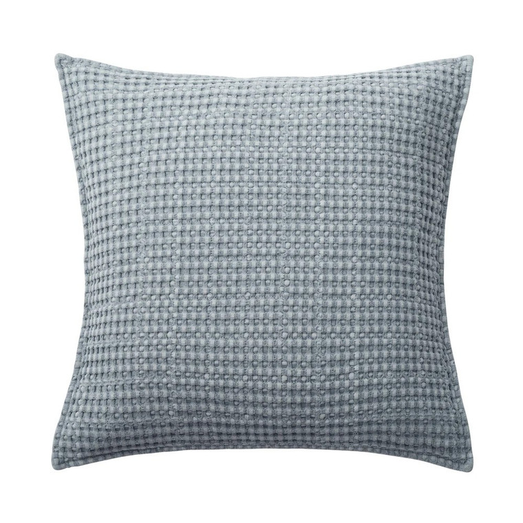 Mills Waffle Chambray Square Pillow