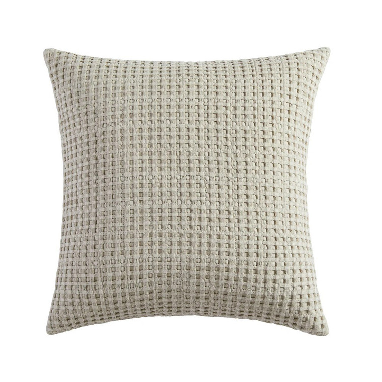 Mills Waffle Wheat Square Pillow