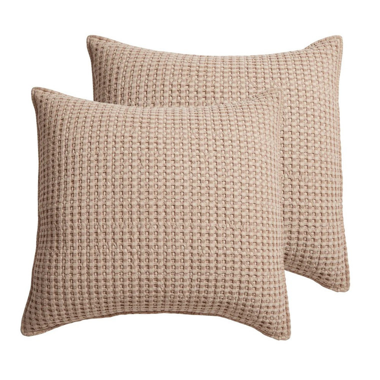 Mills Waffle Blush Euro Sham - Set of 2