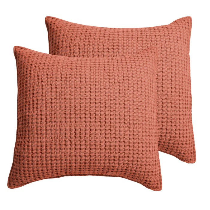 Mills Waffle Adobe Euro Sham - Set of 2