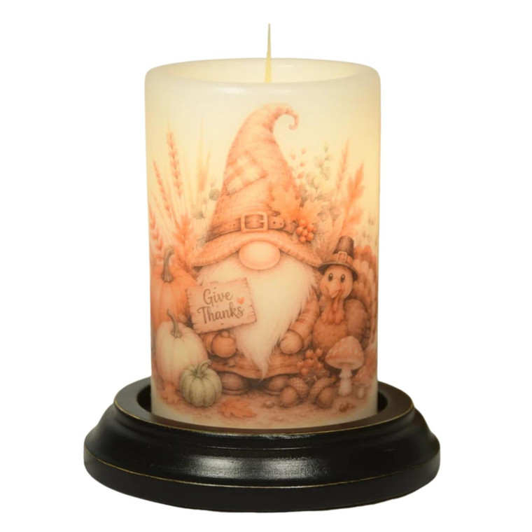 Candle Sleeve - Gnome Give Thanks Antique Vanilla